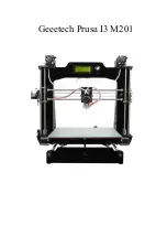 Geeetech Prusa I3 M201 Manual предпросмотр