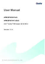 Предварительный просмотр 1 страницы Geehy SEMICONDUCTOR APM32F405 Series User Manual