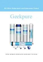 Geekpure 50 GPD-150 GPD RO membrane Maintenance Manual preview