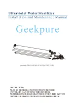 Geekpure GP-UV12W Installation And Maintenance Manual preview