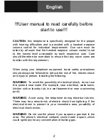 Preview for 3 page of Geemarc AmpliCL100 User Manual