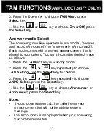 Предварительный просмотр 72 страницы Geemarc AMPLIDECT 280 User Manual