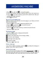 Preview for 22 page of Geemarc AmpliDECT 300 User Manual