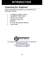 Preview for 6 page of Geemarc AmpliDECT400BT User Manual