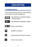 Preview for 7 page of Geemarc CL1400 User Manual