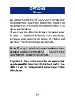 Preview for 91 page of Geemarc CL1400 User Manual