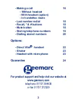 Preview for 3 page of Geemarc CL200+ User Manual