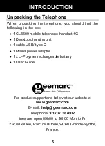 Preview for 6 page of Geemarc CL8600 Manual