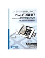 Geemarc Clear Sound PhotoPHONE 100 Manual preview