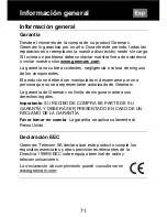 Preview for 72 page of Geemarc ClearSound CL7150 User Manual