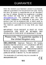 Preview for 107 page of Geemarc CLEARSOUND GSMCL8200 Manual