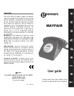 Preview for 1 page of Geemarc MAYFAIR User Manual