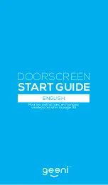 Preview for 1 page of GEENI DOORSCREEN Start Manual