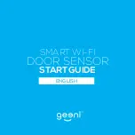 GEENI SMART WI-FI DOOR SENSOR Start Manual preview