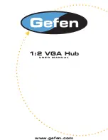 Preview for 1 page of Gefen 1:2 VGA Hub User Manual