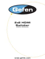 Gefen 2x2 HDMI Switcher User Manual предпросмотр