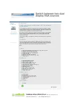 Gefen 2X2 VGA SWITCHER User Manual preview