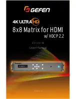 Preview for 1 page of Gefen 4K ULTRAHD EXT-UHD-88 User Manual