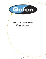 Preview for 1 page of Gefen 4x1 DVIKVM Switcher series User Manual