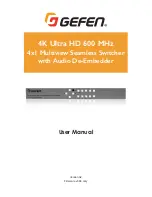 Gefen 4x1 Multiview Seamless Switcher User Manual предпросмотр