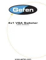 Gefen 4x1 VGA Switcher User Manual предпросмотр