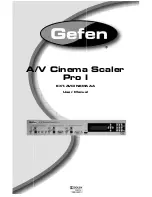 Gefen A/V Cinema Scaler Pro I User Manual preview