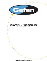 Gefen CAT5-1000HD User Manual preview