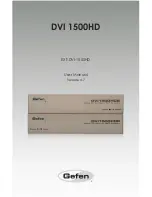 Gefen DVI-1500HD User Manual preview