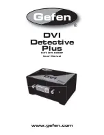 Gefen DVI Detective Plus User Manual preview