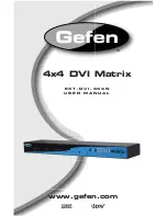 Gefen ex-tend-it 4x4 DVI Matrix User Manual preview