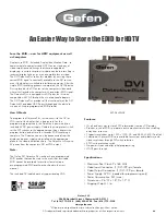 Preview for 1 page of Gefen EXT-DVI-EDIDP Quick Manual