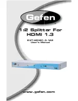 Preview for 1 page of Gefen EXT-HDMI1.3-142 User Manual