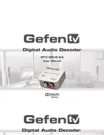 Gefen GTV-DD-2-AA User Manual preview