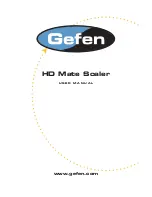 Gefen HD Mate Scaler User Manual preview