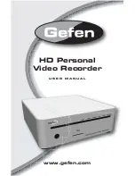 Gefen HD Personal Video Recorder User Manual preview