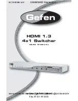 Gefen HDMI 1.3 4x1 Switcher User Manual предпросмотр