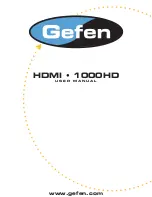 Preview for 1 page of Gefen HDMI 1000HD User Manual