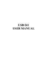 Preview for 1 page of Gefen USB-241 User Manual