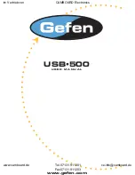 Preview for 1 page of Gefen USB-500 User Manual