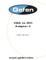 Preview for 1 page of Gefen VGA-2-DVI2 User Manual