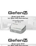 Preview for 1 page of GefenTV GTV-DVIDL-2-MDP User Manual