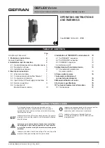 Предварительный просмотр 1 страницы gefran GEFLEX Operating Instructions And Warnings