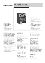 gefran GQ 15 A Series Technical Data Manual preview