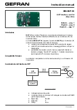 Предварительный просмотр 1 страницы gefran SBI-DCP-33 Instruction Manual