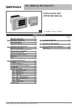 gefran Vedo EL35CT Installation And Operation Manual preview