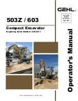 Предварительный просмотр 1 страницы Gehl 503Z Operator'S Manual