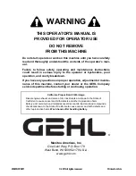 Предварительный просмотр 132 страницы Gehl 503Z Operator'S Manual