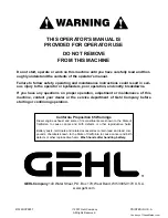 Preview for 98 page of Gehl CT5-16 Operator'S Manual