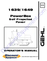 Gehl PowerBox 1639 Operator'S Manual preview