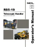 Preview for 1 page of Gehl RS5-19 Operator'S Manual